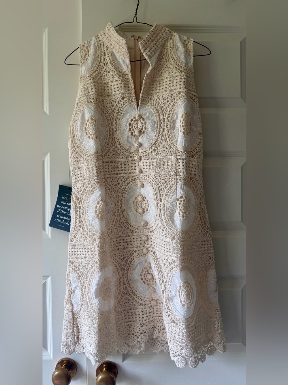 Tuckernuck Cream Crochet A‑Line Dress